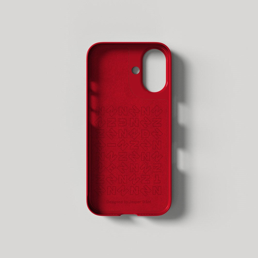 Nudient Thin Case iPhone 16 Deksel - MagSafe Kompatibel - Cherry Red Gloss