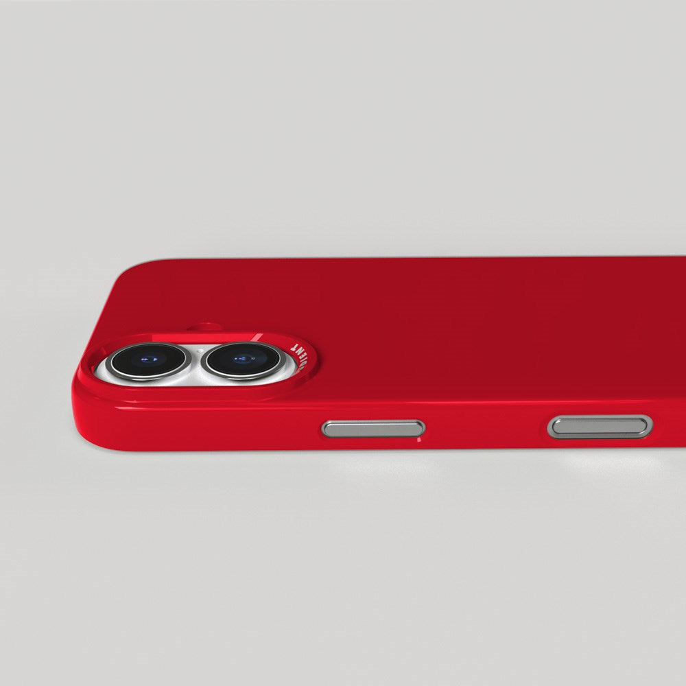 Nudient Thin Case iPhone 16 Deksel - MagSafe Kompatibel - Cherry Red Gloss