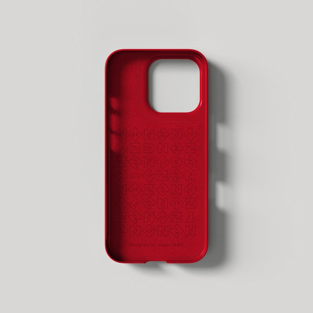 Nudient Thin Case iPhone 16 Pro Deksel - MagSafe Kompatibel - Cherry Red Gloss