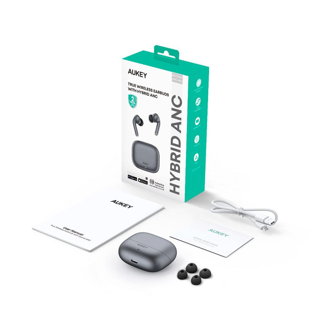Aukey EP-B1 True Wireless Hodetelefoner BEYOND PRO med ANC – In-Ear – Svart