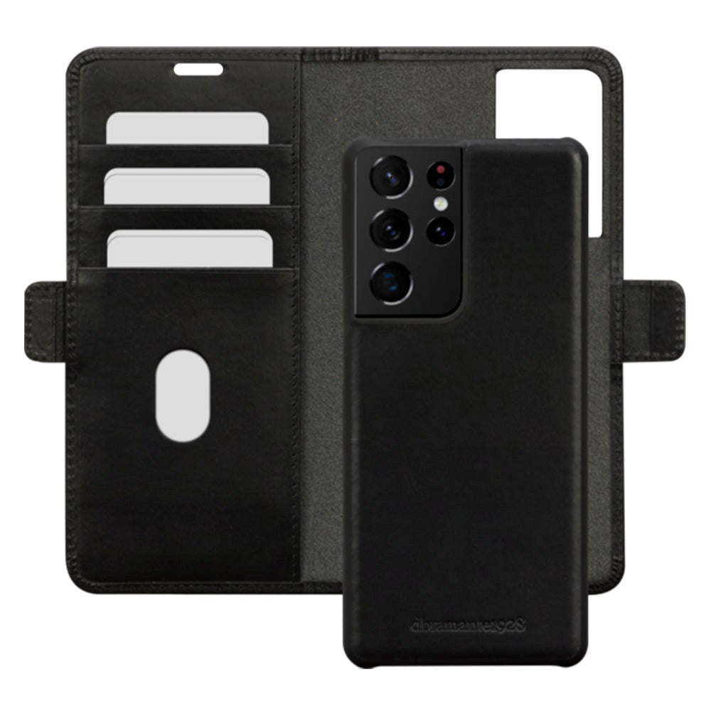 Samsung Galaxy S21 Ultra dbramante1928 Lynge Ekte Skinn Magnet Deksel - Black