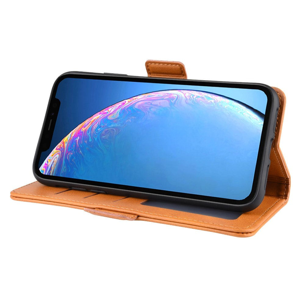 iPhone 11 Skinn Flipdeksel m. Lommebok - Lys Brun