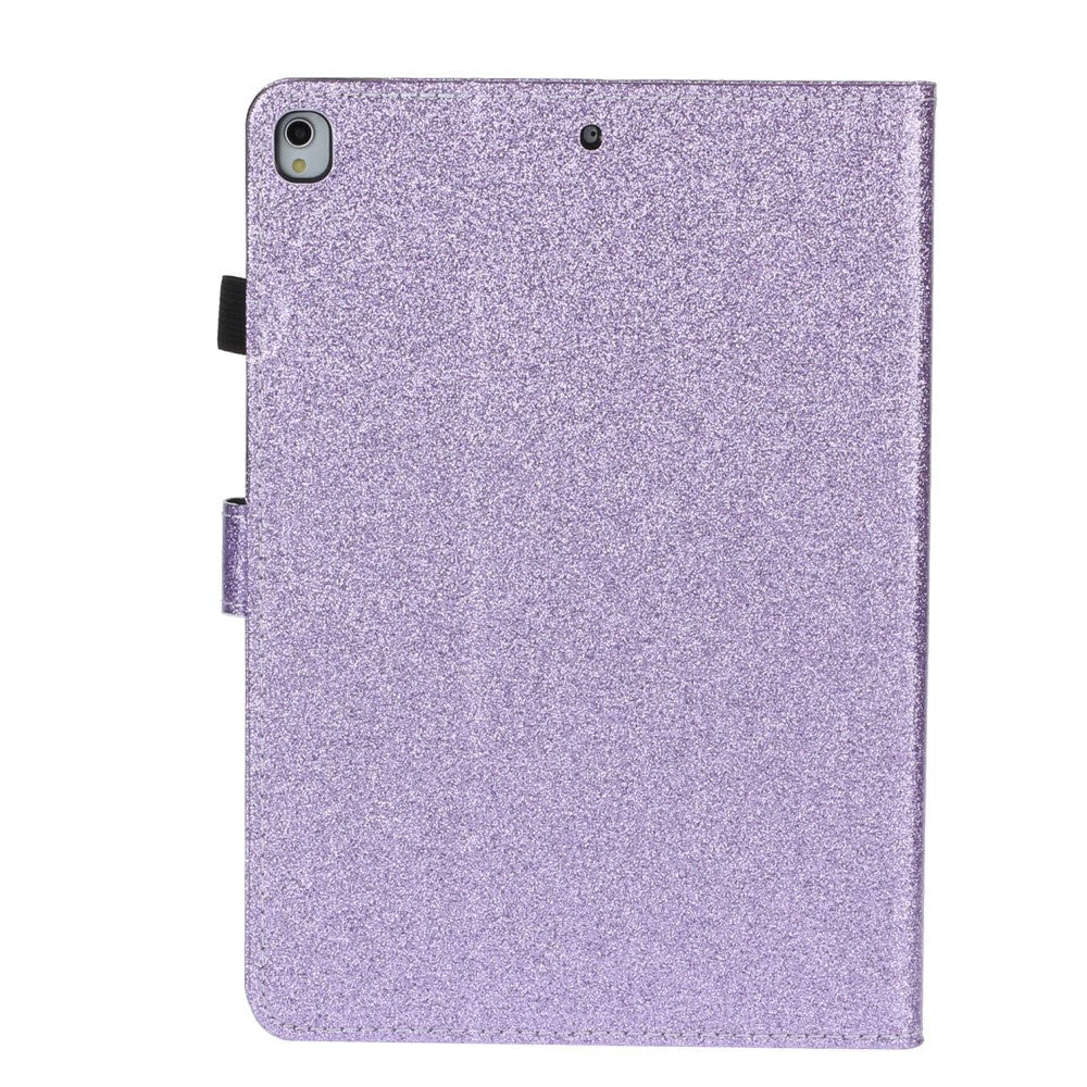 iPad 10.2" (2021 / 2020 / 2019) Glitter Deksel m. Stativfunksjoner & Kortholder - Glitter Purple