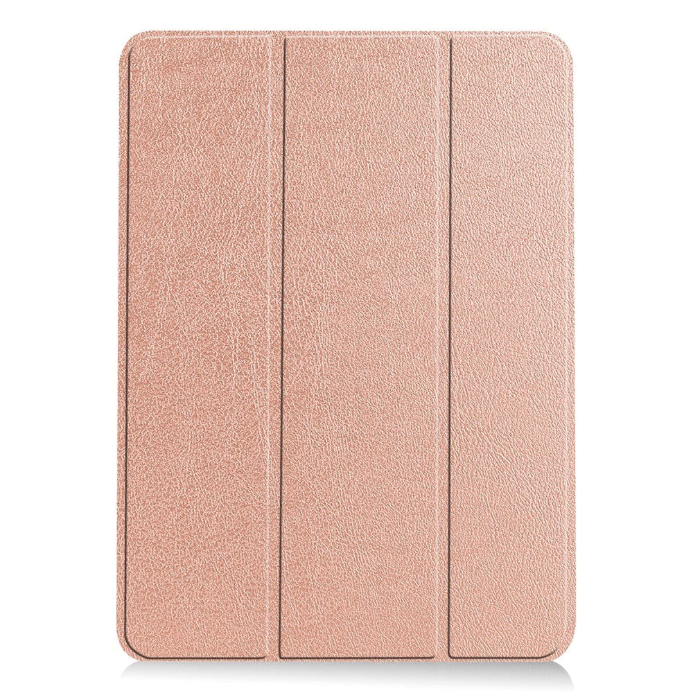 EIDERWOOD iPad Air 10.9-11" (2025-2020) Tri-fold Skinn Flip Deksel med Stylus Pen Holder - Rose Gold