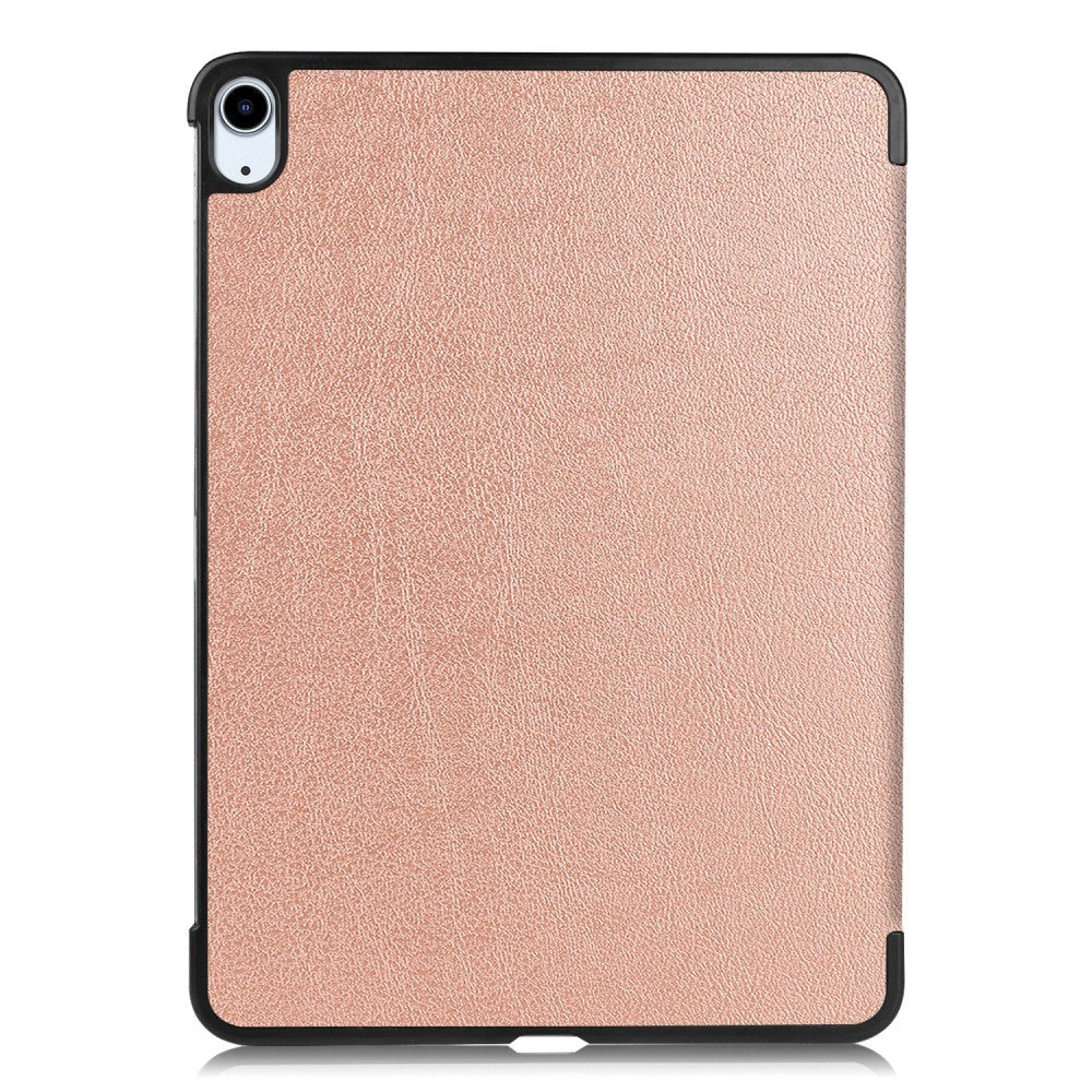 EIDERWOOD iPad Air 10.9-11" (2025-2020) Tri-fold Skinn Flip Deksel med Stylus Pen Holder - Rose Gold