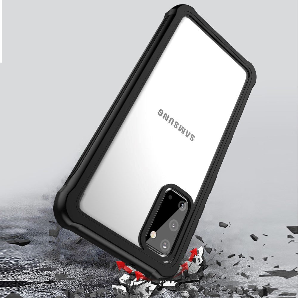 Samsung Galaxy S20 Heavy Duty Case - Håndverker Deksel - Gjennomsiktig / Svart