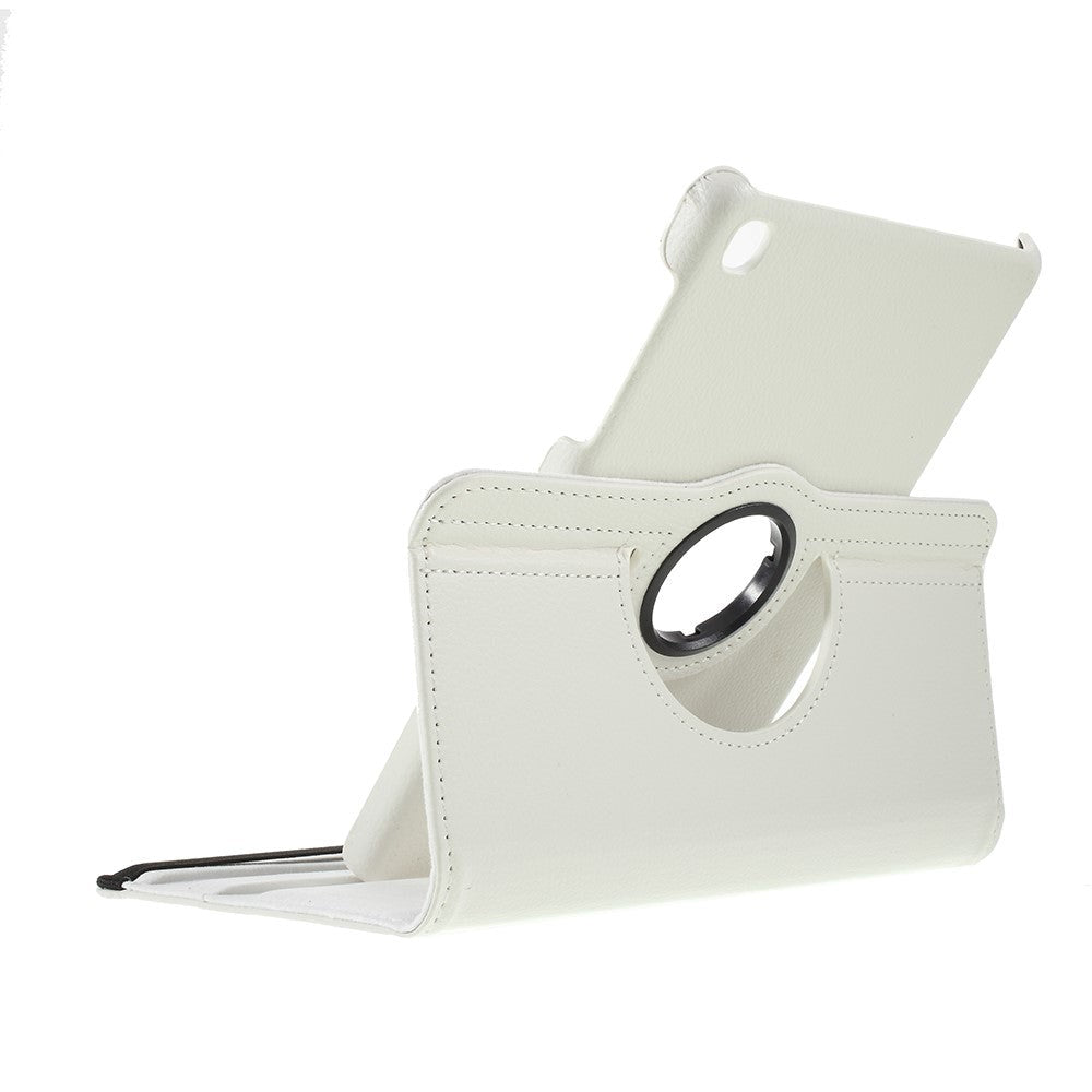 Litchi Samsung Galaxy Tab A 8.4 (2020) Flip-Deksel med 360 Graders Stativfunksjon - Hvit