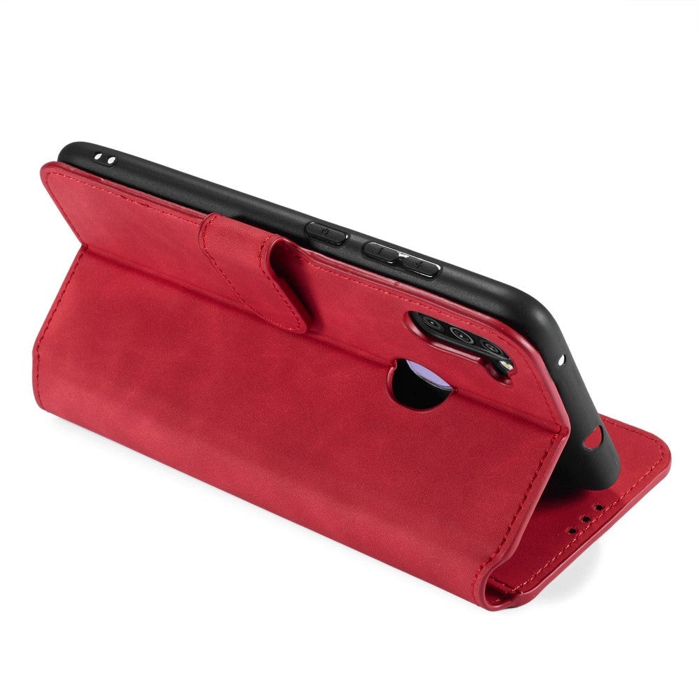 Samsung Galaxy M11 DG.MING Retro Skinndeksel med Lommebok - Rød