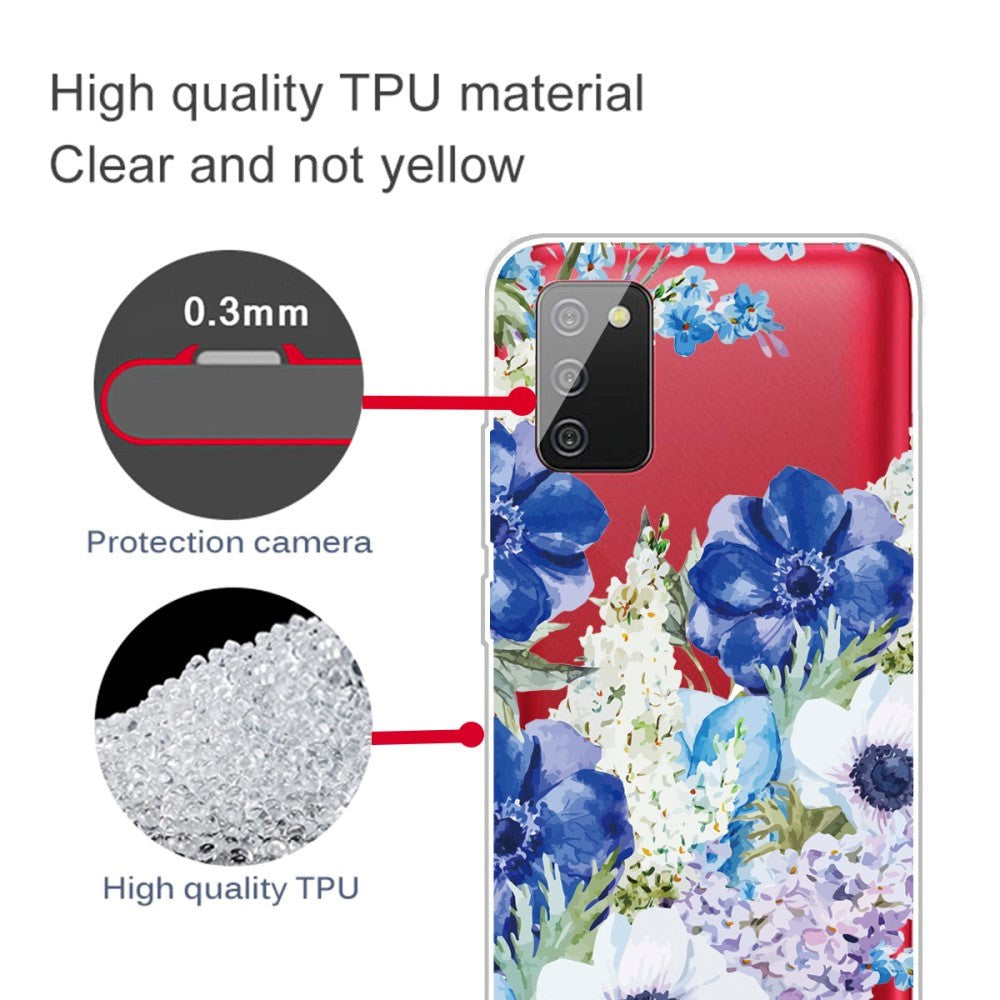 Samsung Galaxy A02s Fleksibelt Plastikkdeksel - Blomster Print
