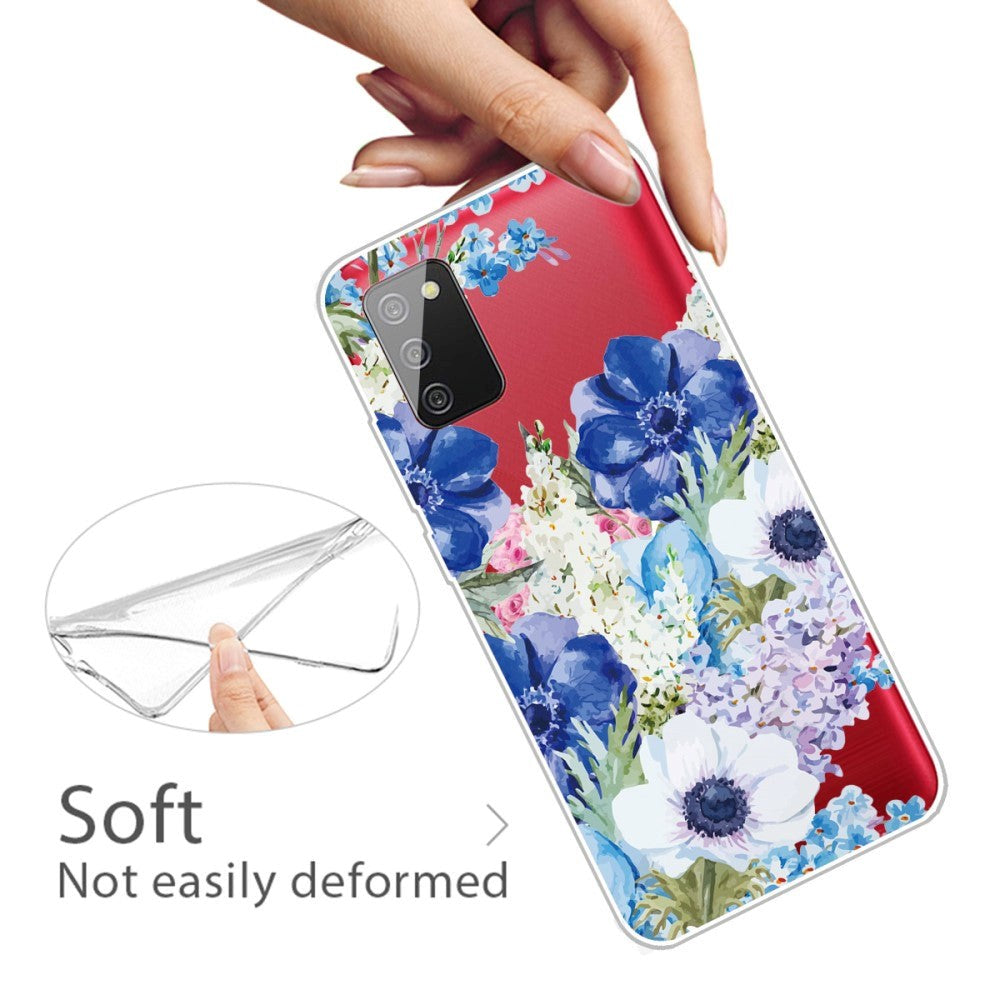 Samsung Galaxy A02s Fleksibelt Plastikkdeksel - Blomster Print