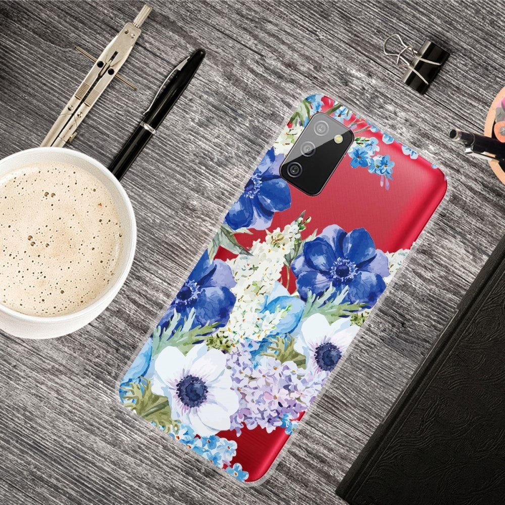 Samsung Galaxy A02s Fleksibelt Plastikkdeksel - Blomster Print