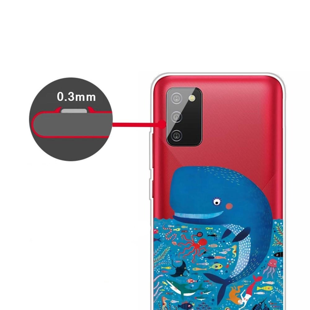 Samsung Galaxy A02s Fleksibelt Plastikkdeksel - Hval Print