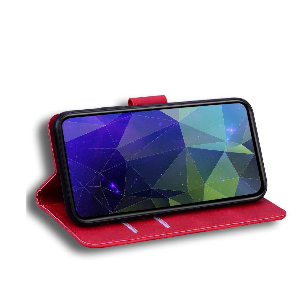 EIDERWOOD Samsung Galaxy A32 (4G) Kunstskinn Flip Deksel m. Kortholder & Ståfunksjon - Rød