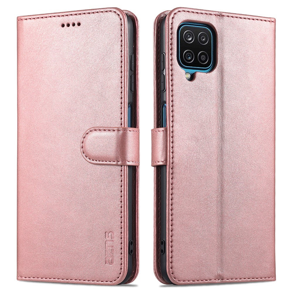 EIDERWOOD Samsung Galaxy A12 Kunstskinn Flip Deksel m. Kortholder & Ståfunksjon - Rose Gold