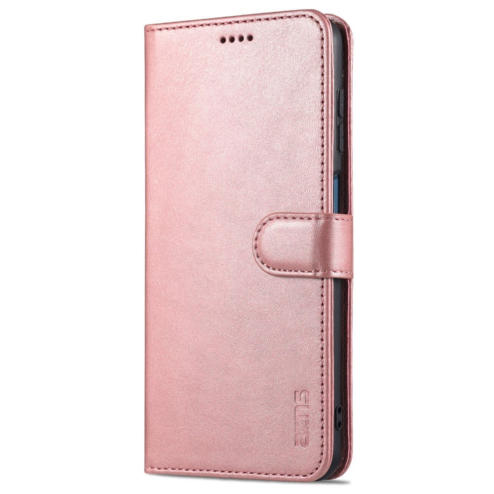 EIDERWOOD Samsung Galaxy A12 Kunstskinn Flip Deksel m. Kortholder & Ståfunksjon - Rose Gold