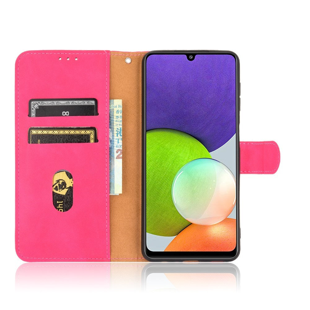 EIDERWOOD Samsung Galaxy A22 (4G) Kunstskinn Flip Deksel m. Kortholder & Ståfunksjon - Pink