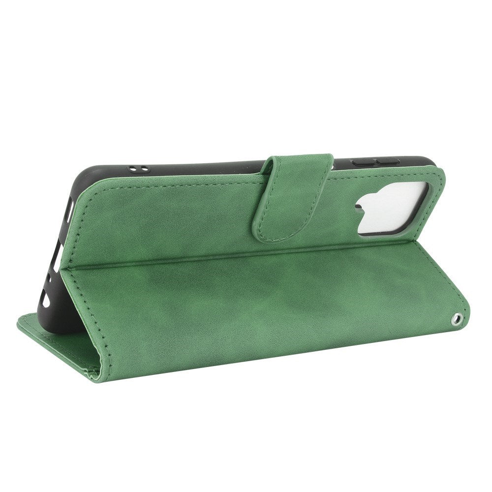 EIDERWOOD Samsung Galaxy A22 (4G) Kunstskinn Flip Deksel m. Kortholder & Ståfunksjon - Grønn