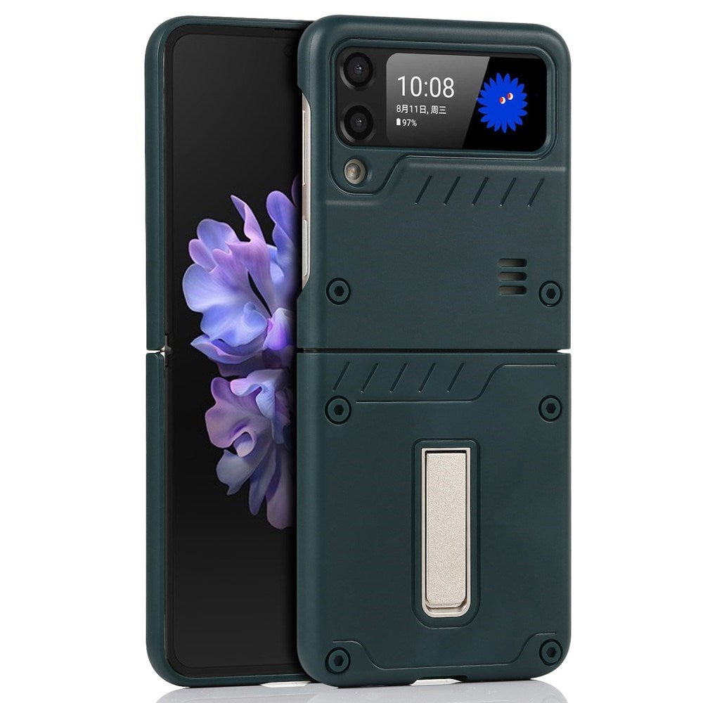 EIDERWOOD Samsung Galaxy Z Flip3 (5G) Hard Plast Deksel m. Kickstand - Grønn