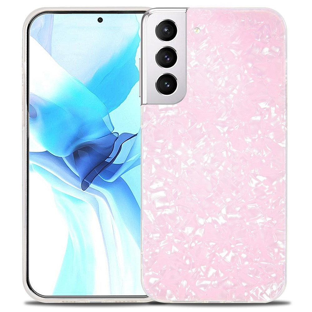 IPAKY Samsung Galaxy S21 FE Hybrid Deksel med Perleeffekt - Rosa