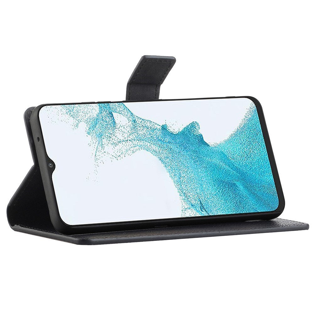 EIDERWOOD Samsung Galaxy A23 / A23 (5G) Kunstskinn Flip Deksel med Stativ & Lommebok - Svart