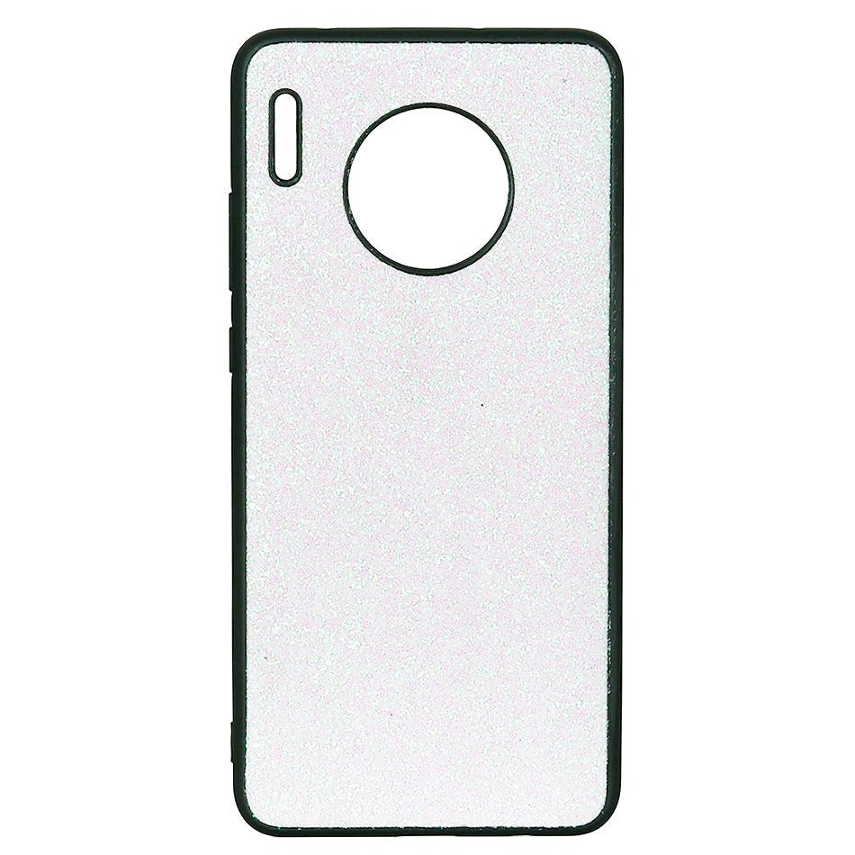 Huawei Mate 30 Pro Skinnbetrukket Plastik Deksel Hvit Glitter