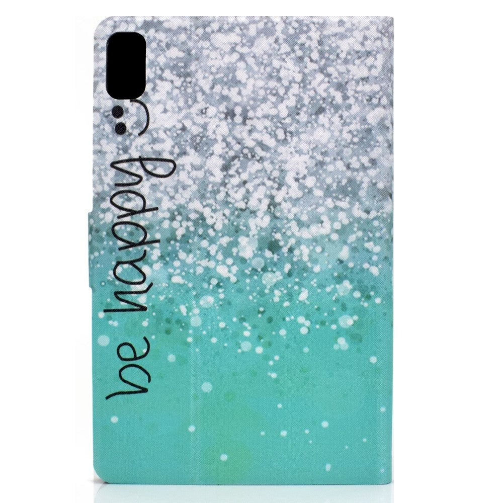 Huawei MatePad 10.4 "Glimmerdeksel med stativfunksjon og kortholder - 'Be Happy'