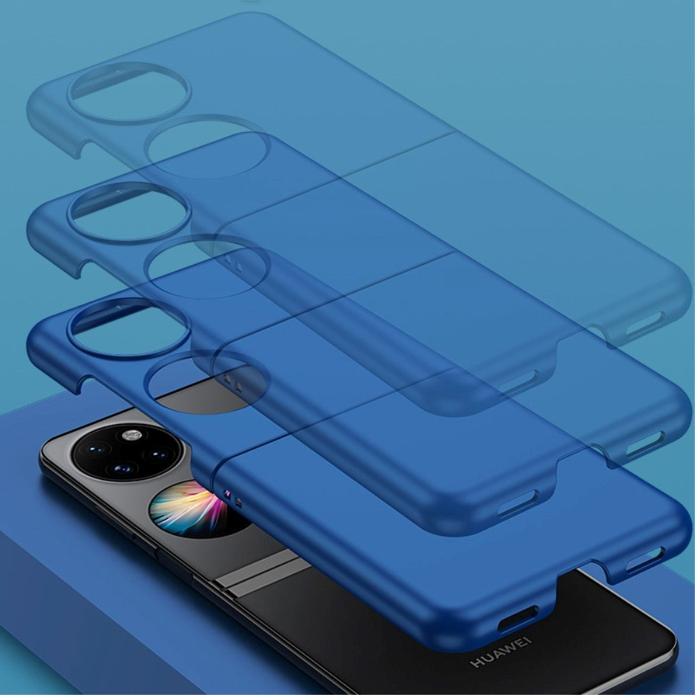 Huawei P50 Pocket Hard Plast Deksel m. Gummibelagt Overflate - Rosa