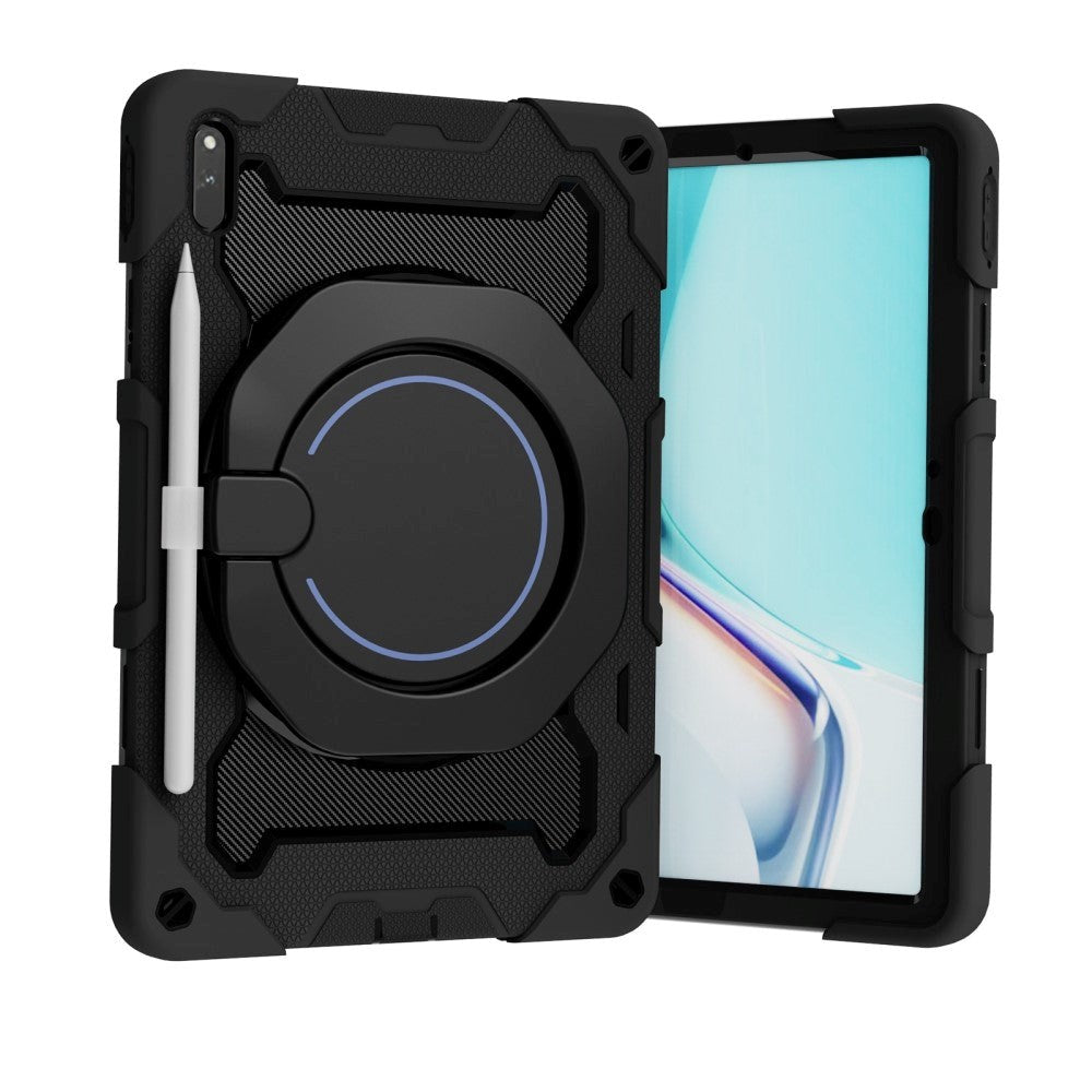 Huawei MatePad 11 Håndverksdeksel - Stativfunksjon, Håndholder & Penneholder - Svart