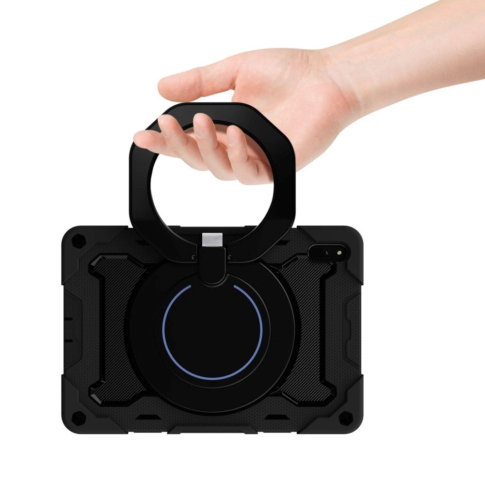 Huawei MatePad 11 Håndverksdeksel - Stativfunksjon, Håndholder & Penneholder - Svart