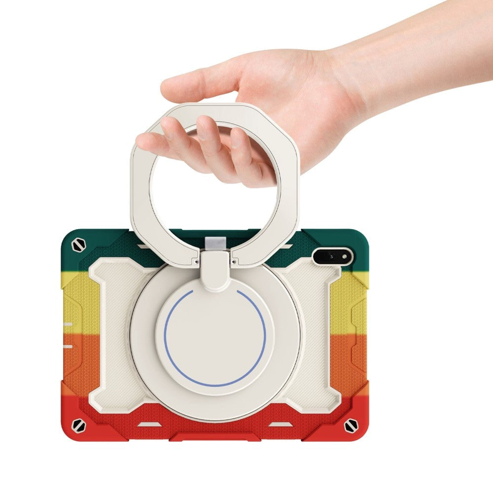 Huawei MatePad 11 Håndverksdeksel - Stativfunksjon, Håndholder & Penneholder - Hvit / Grønn / Rød