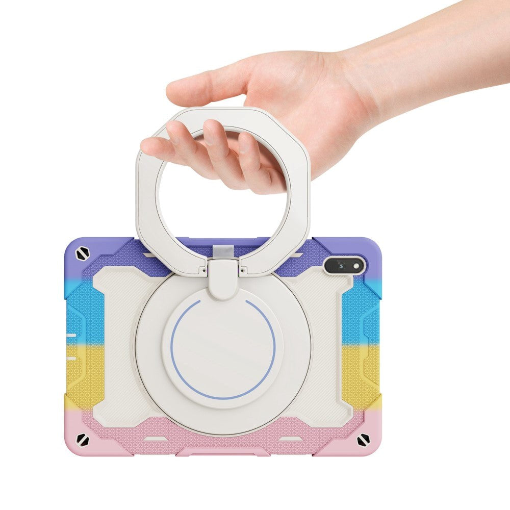 Huawei MatePad 11 Håndverksdeksel - Stativfunksjon, Håndholder & Penneholder - Hvit / Multi