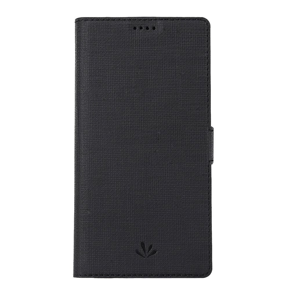 Motorola Moto G Pro VILI DMX PU Skinndeksel m. Kortholder & Riflet Tekstur Sort