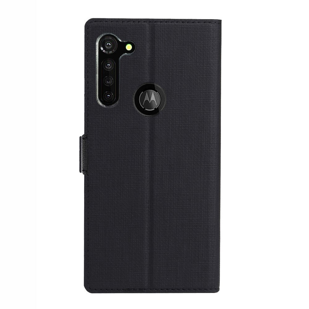 Motorola Moto G Pro VILI DMX PU Skinndeksel m. Kortholder & Riflet Tekstur Sort
