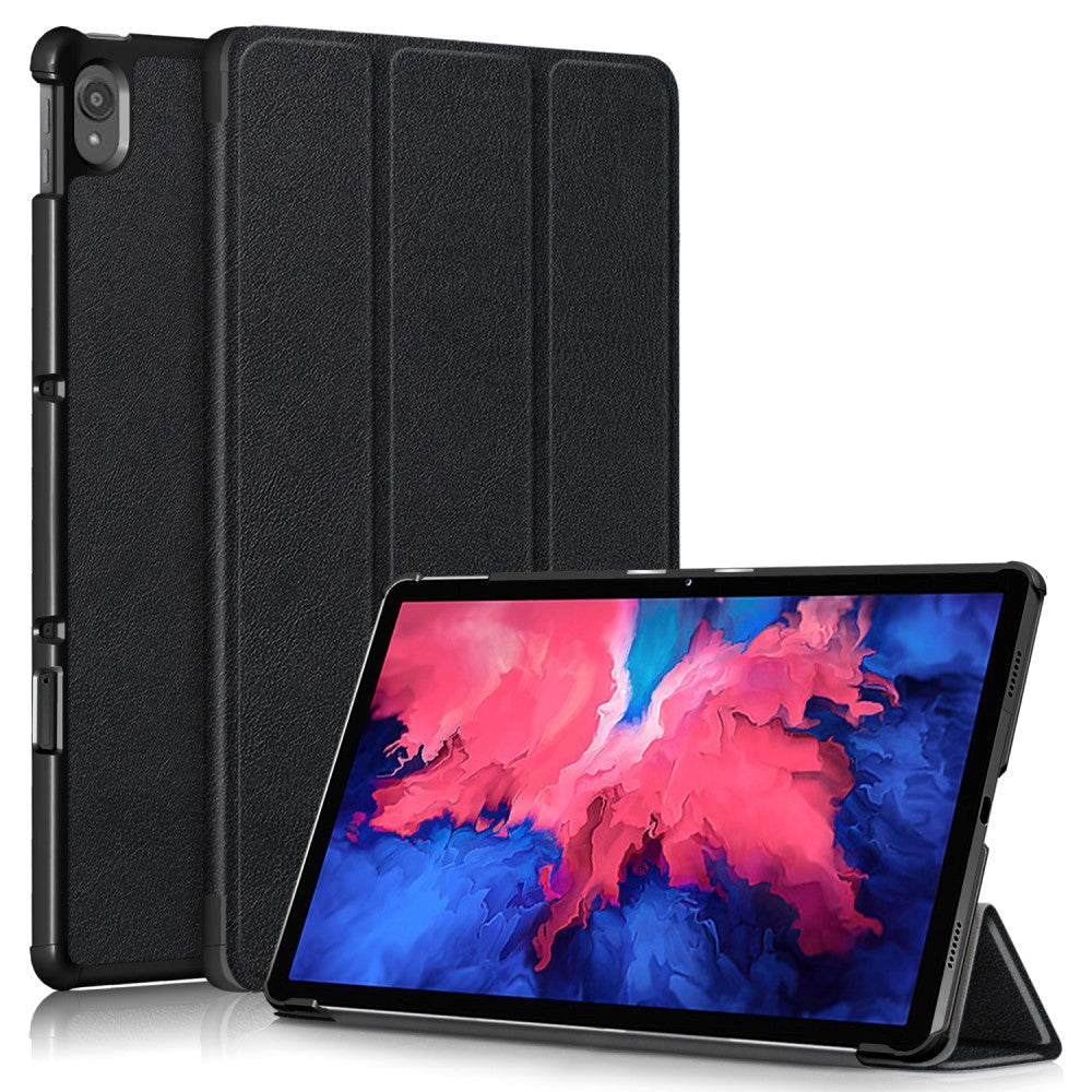 Lenovo Tab P11 / P11 (5G) / P11 Plus Tri-fold Flip Deksel med Sove-Funksjon - Svart