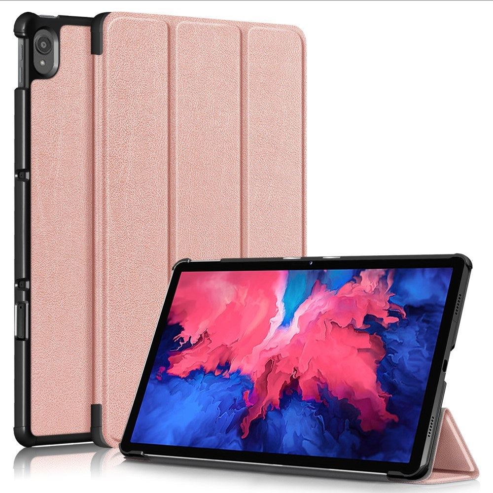 Lenovo Tab P11 / P11 (5G) / P11 Plus Tri-fold Flip Deksel med Sove-Funksjon - Rose Gold