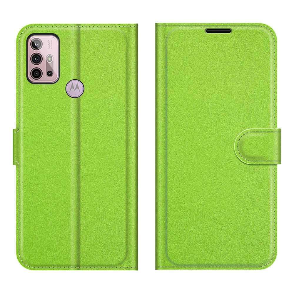 EIDERWOOD Motorola Moto G10 / G20 / G30 Kunstskinn Flip Deksel med Kortholder & Ståfunksjon - Grønn