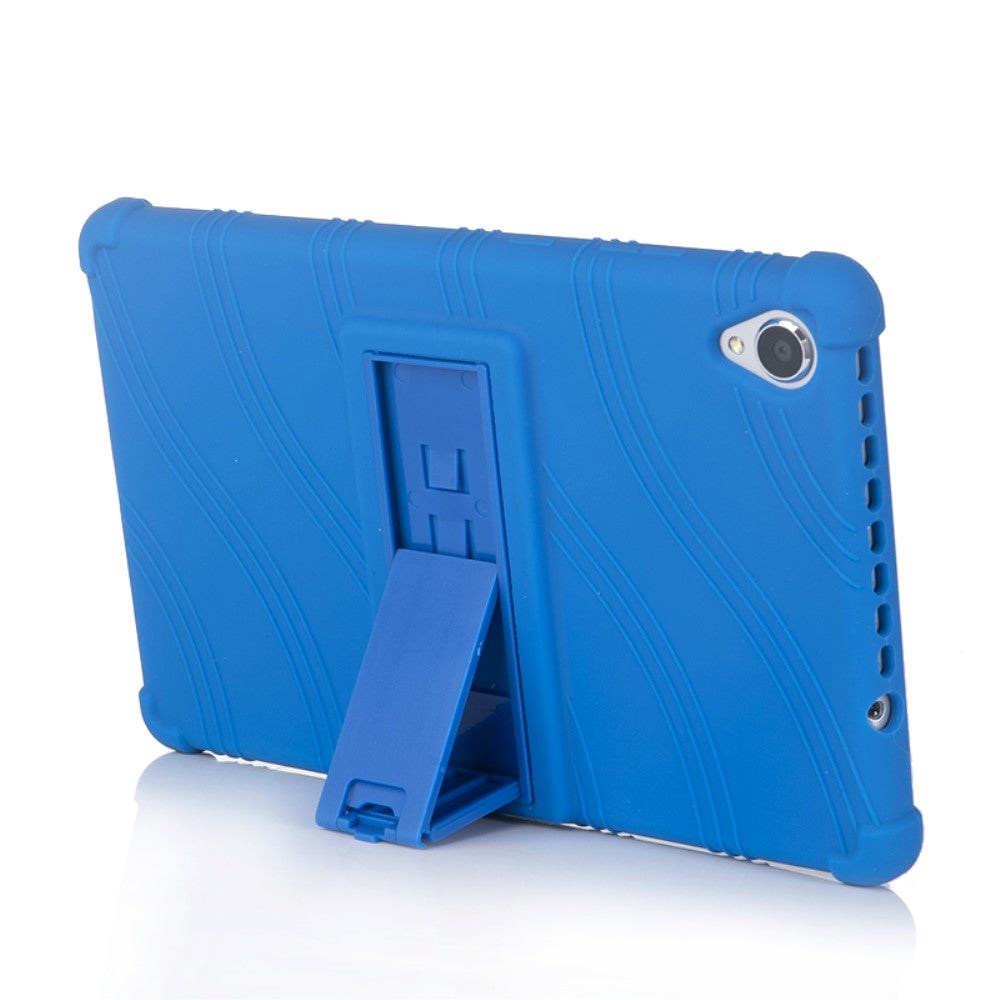 Lenovo Tab M8 (2nd Gen.) 8" Silikon Deksel m. Stativ - Mørk Blå