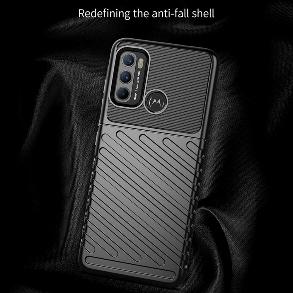 Motorola Moto G60 Thunder Series Twill Plast Deksel - Svart