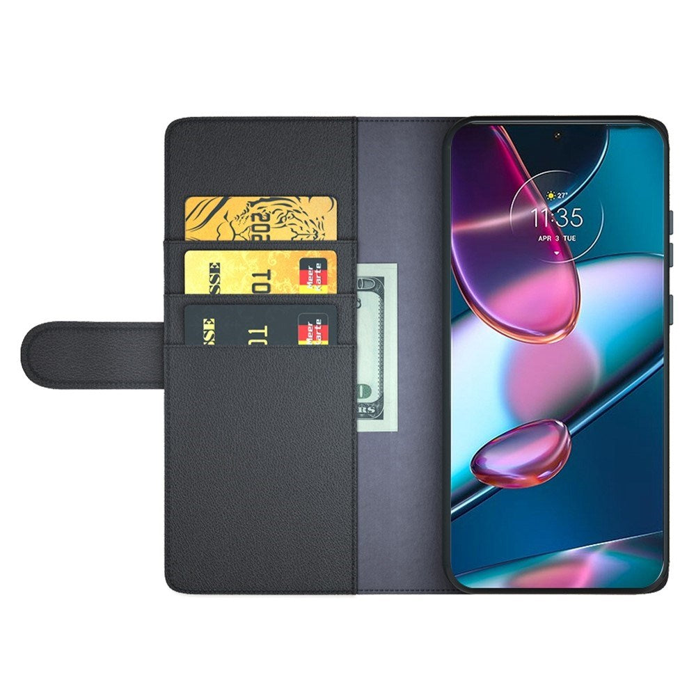 EIDERWOOD Motorola Edge 30 Pro Kunstskinn Deksel med Lommebok - Svart