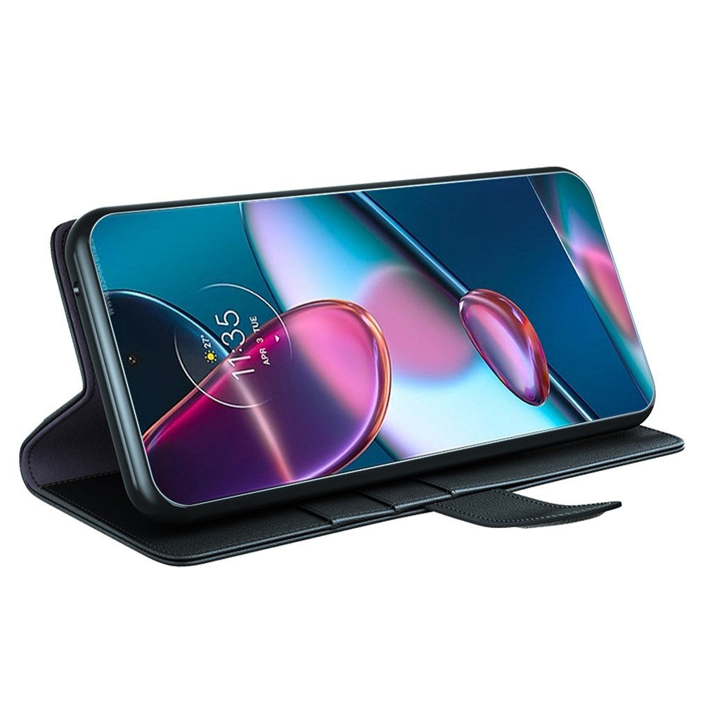 EIDERWOOD Motorola Edge 30 Pro Kunstskinn Deksel med Lommebok - Svart