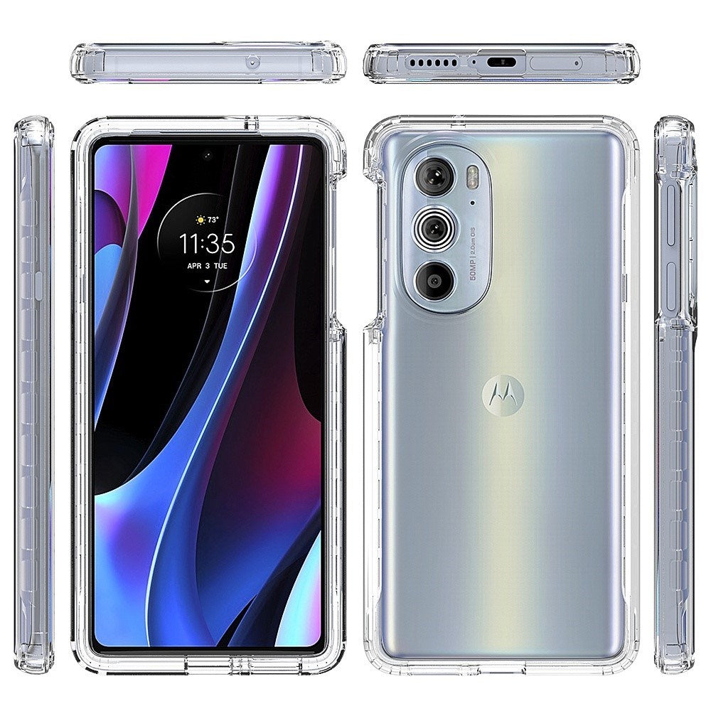 EIDERWOOD Motorola Edge 30 Pro 2-in-1 Støtdempende Plastdeksel - Gjennomsiktig