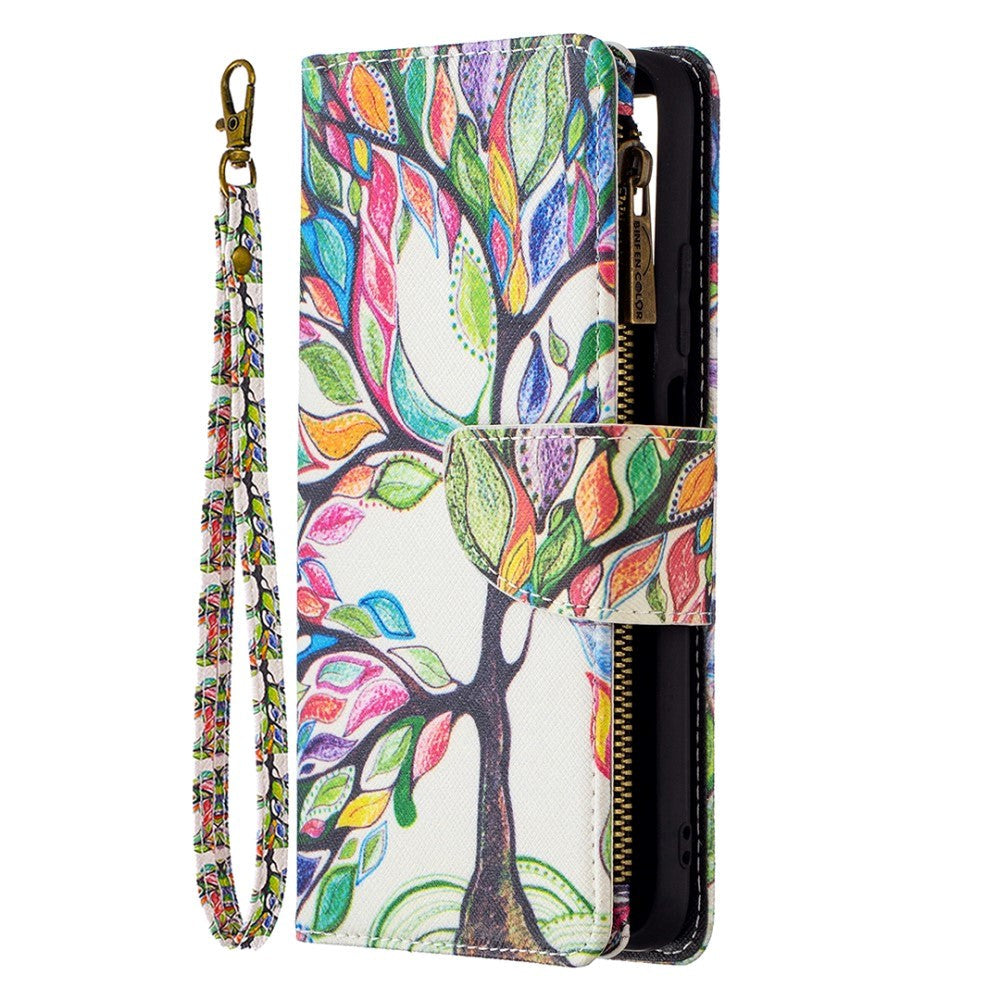 Xiaomi Poco M3 Kunstskinn Flip Deksel m. Stor Lommebok - Fargerikt tre