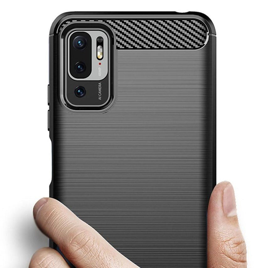 Xiaomi Redmi Note 10 5G Mofi Brushed Carbon Fiber Fleksibelt Plast Deksel - Blå