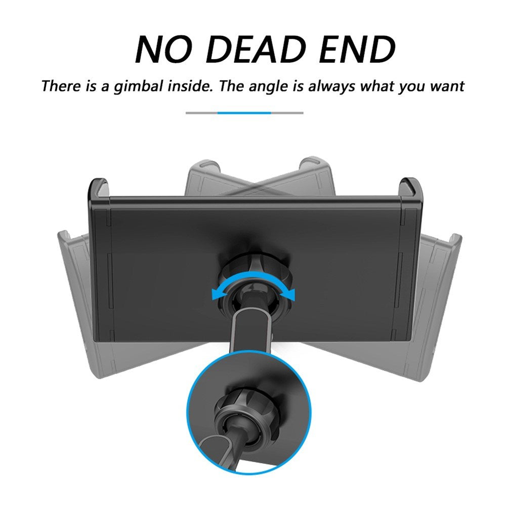 Baksete Car Mount For Bilens Nakkestøtte - Maks Mobil: 195mm x 100mm - Svart