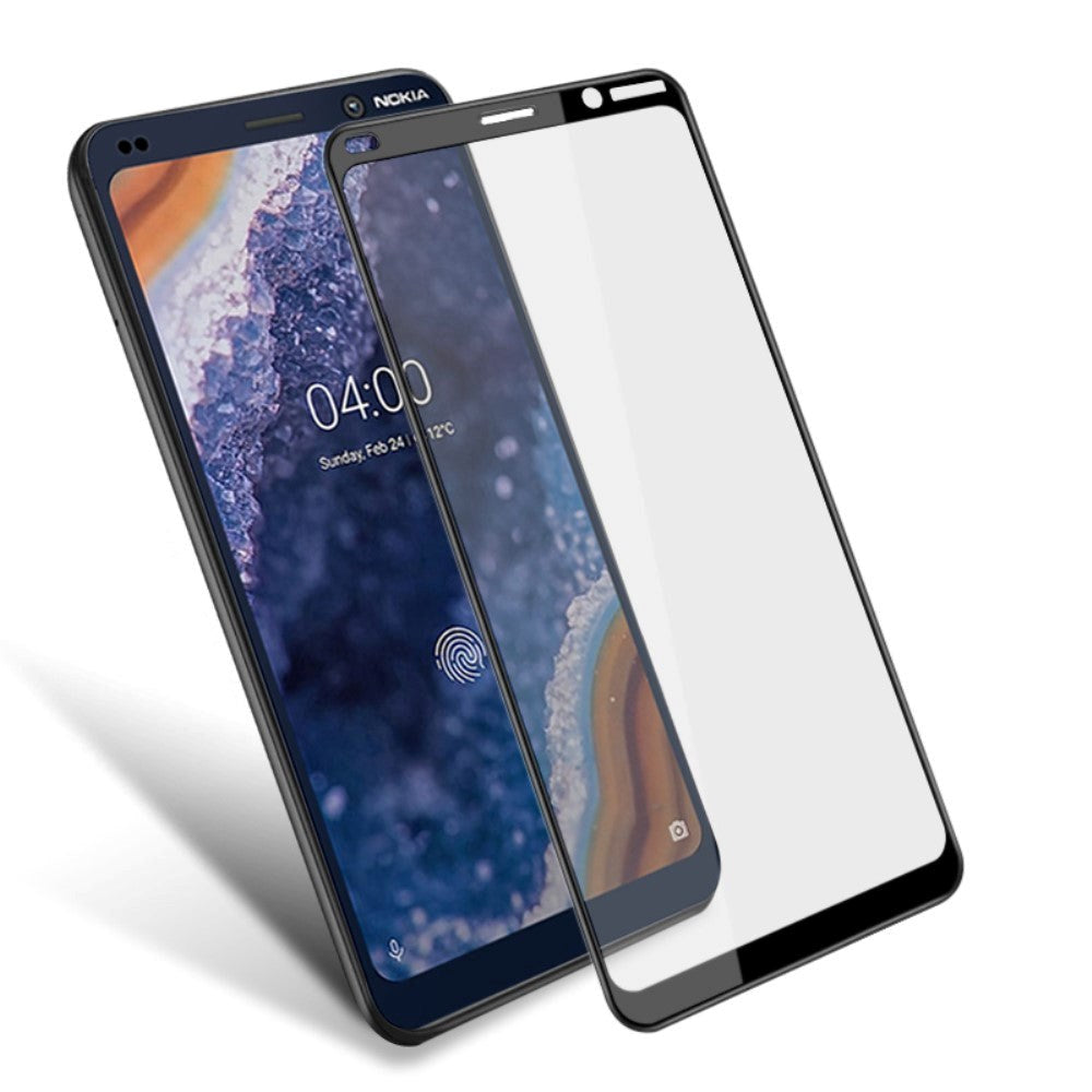 Nokia 9 Pureview IMAK Full Dekselage Herdet Glass Skjermbeskytter med Svart Ramme