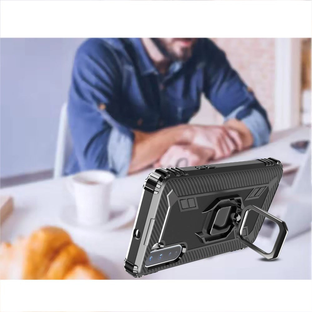 EIDERWOOD OnePlus Nord Deksel med Magnetisk Ring Kickstand - Svart