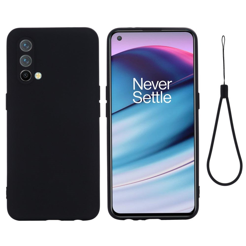 EIDERWOOD OnePlus Nord CE (5G) Liquid Silikon Deksel m. Stropp - Svart