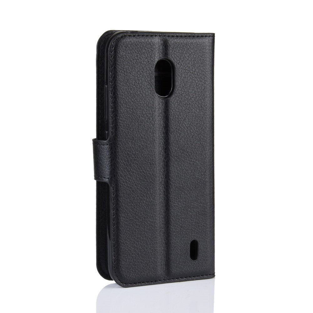 Nokia 2.2 Skinn Flip Deksel m. Lommebok - Svart