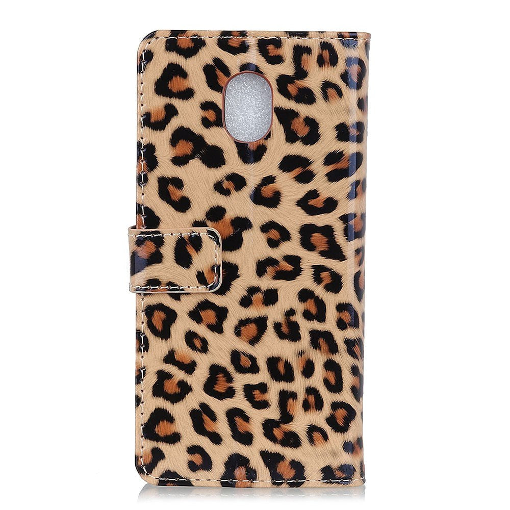 Nokia 2.3 PU Skinndeksel m. Lommebok - Leopard