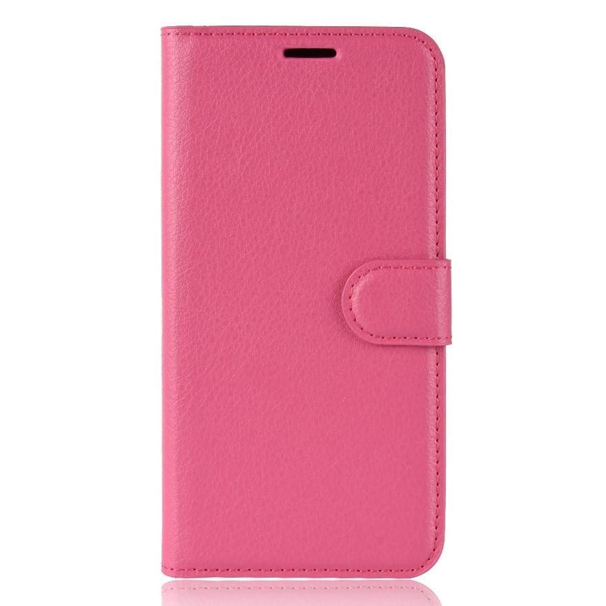 Nokia 2.3 Litchi PU Skinndeksel m. Lommebok - Rosa